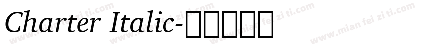 Charter Italic字体转换